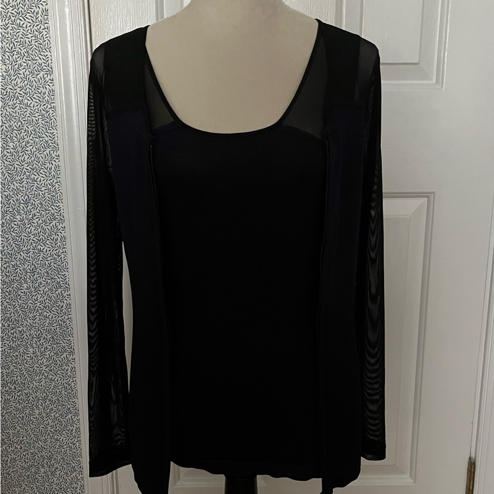 NWOT Stunning Navy & Black Two Piece Sweater Set